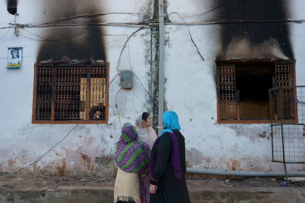 A Delhi court on Monday convicted a man Dinesh Yadav for being part of a Hindu mob that set a 73-year-old Muslim woman's house on fire during the anti-Muslim pogrom in the national capital in February 2020.