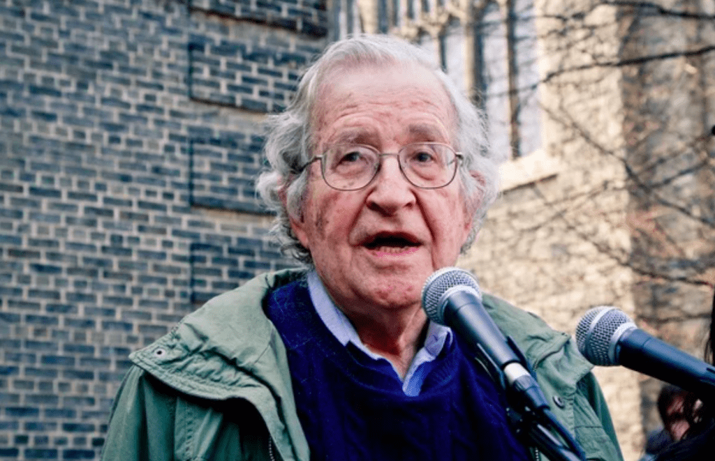 Professor Noam Chomsky, one of the world’s leading public intellectuals and Professor Emeritus at the Massachusetts Institute of Technology