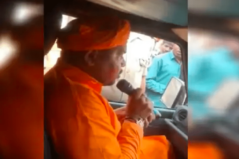 Hindu monk on loudspeaker in police presence says "will rape Muslim women in open"
