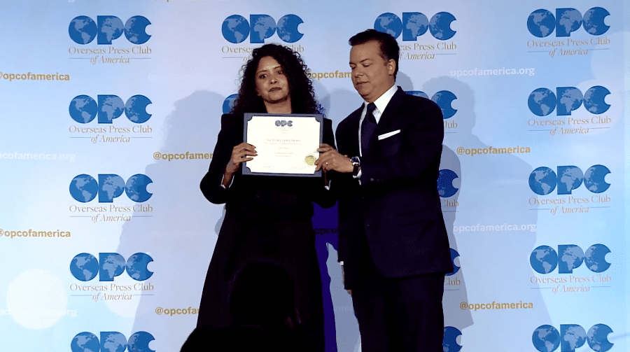 Rana Ayyub receives Overseas Press Club of America's Flora Lewis Award